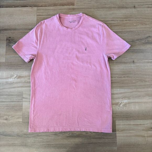 AllSaints Pink 100% Cotton Shirt Classic Collection Size M Minimal Monochrome - Picture 1 of 8